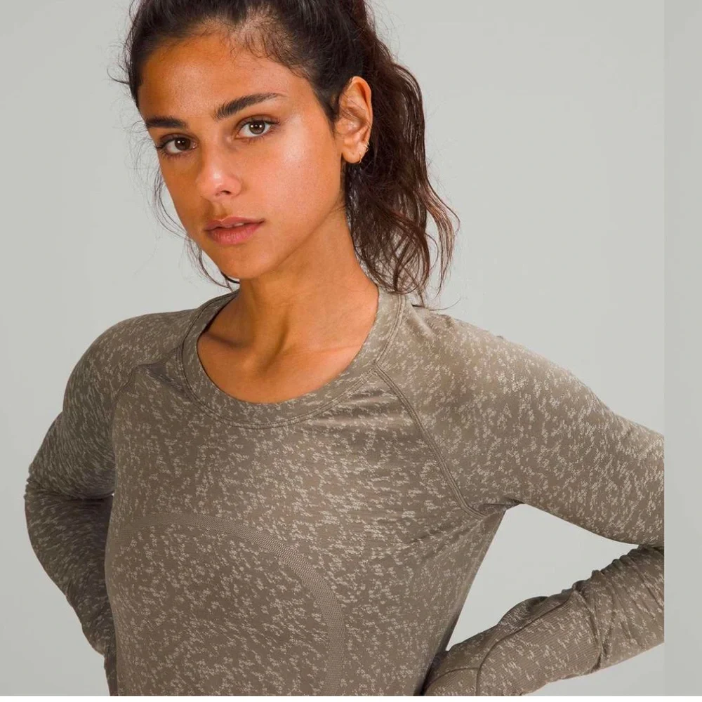 Lululemon Swiftly Tech LS Shirt 2.0 Distorted Static Rover White Opal - 4